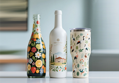 Cylinder UV Printer - High drop printing of various bottles